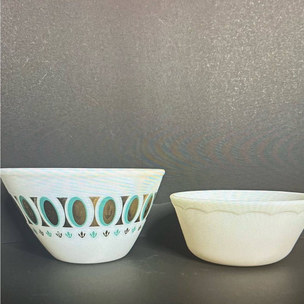 Signed Fire King Fred Press & Hazel Atlas Bowls